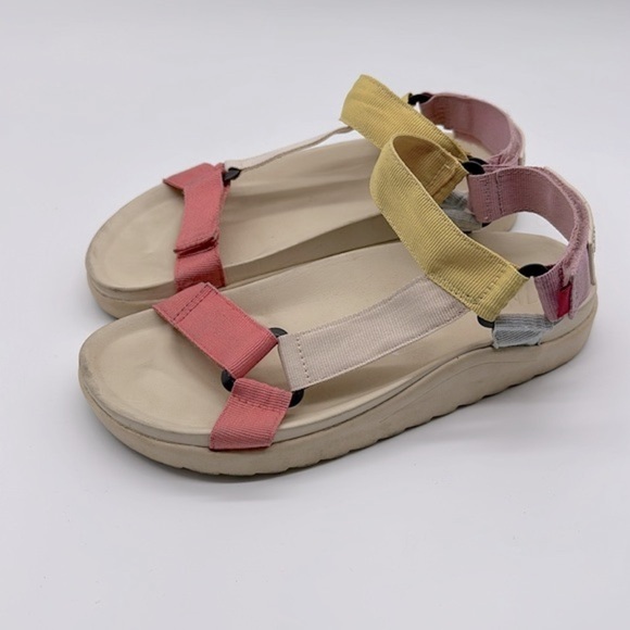 ZARA colorblock multicolor velcro strappy sandal - Picture 4 of 6